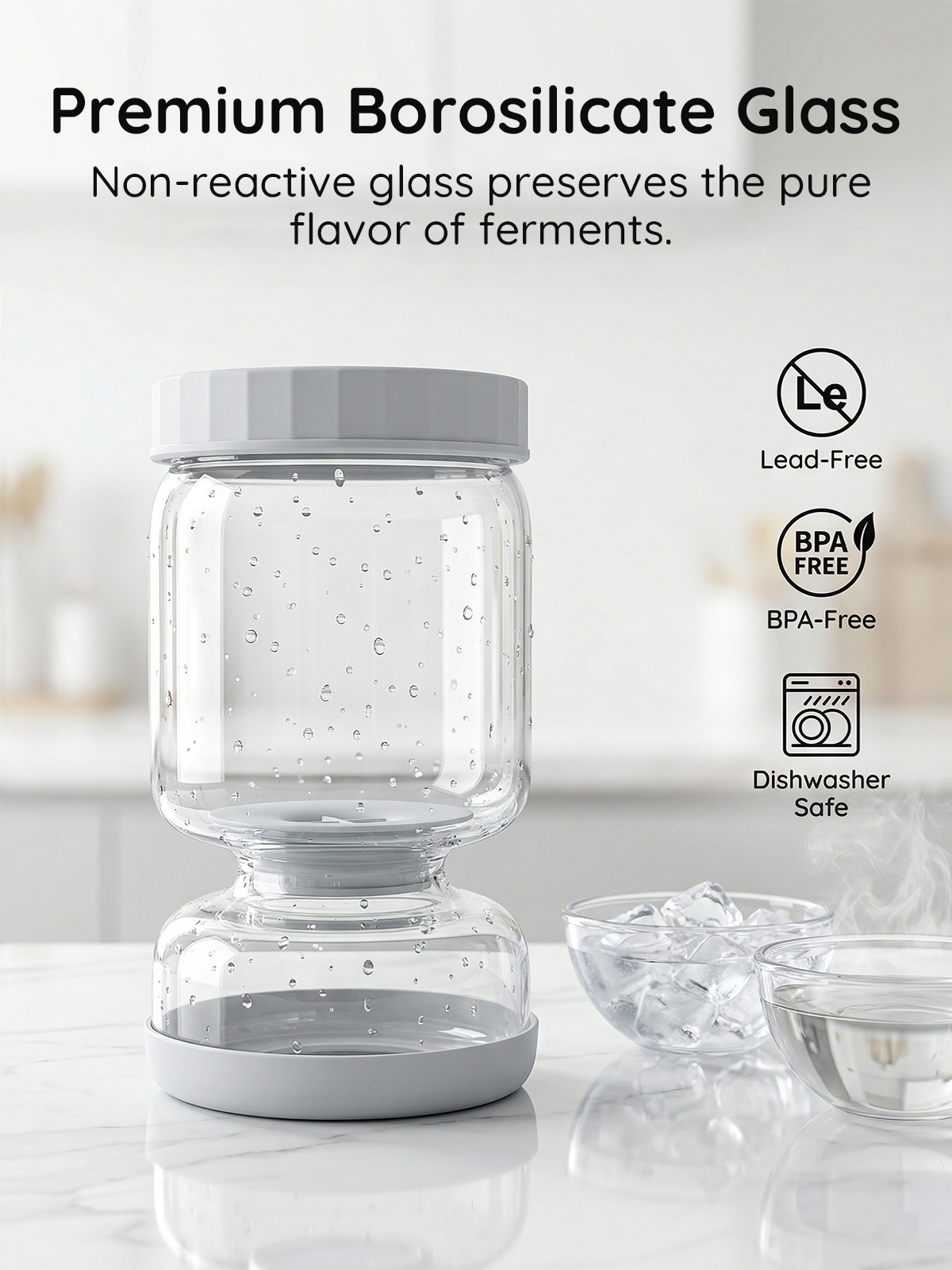 Homnoble Pickle and Olive Hourglass Jar with Strainer Flip for Pickle Juice Separator from Wet and Dry, Upgrade Food-grade ABS Lid and BPA Free Hourglass Pickle Jar for Airtight Food Storage