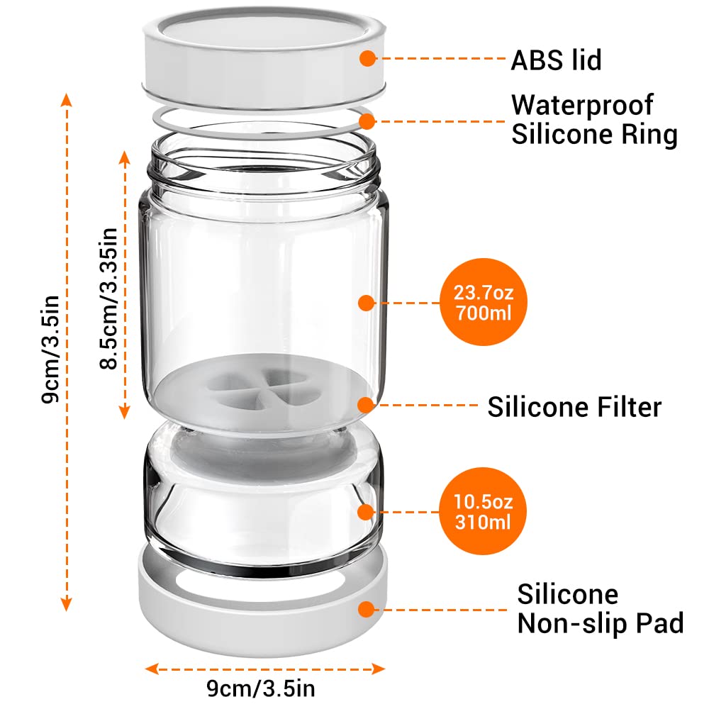Homnoble Pickle and Olive Hourglass Jar with Strainer Flip for Pickle Juice Separator from Wet and Dry, Upgrade Food-grade ABS Lid and BPA Free Hourglass Pickle Jar for Airtight Food Storage