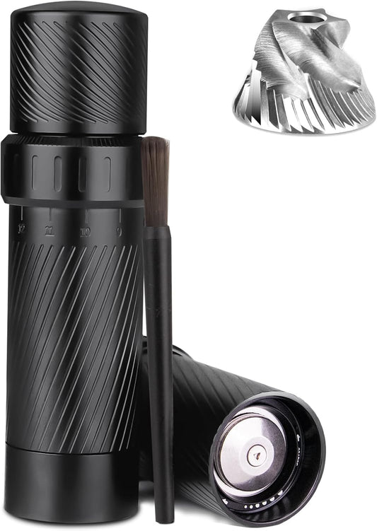 Pepper Mill, Homnoble High Output Pepper Grinder Professional Grade Heavy Duty Pepper Mill, Manual Aluminum Refillable Pepper Grinder with Upgrade Adjustable Coarseness Design