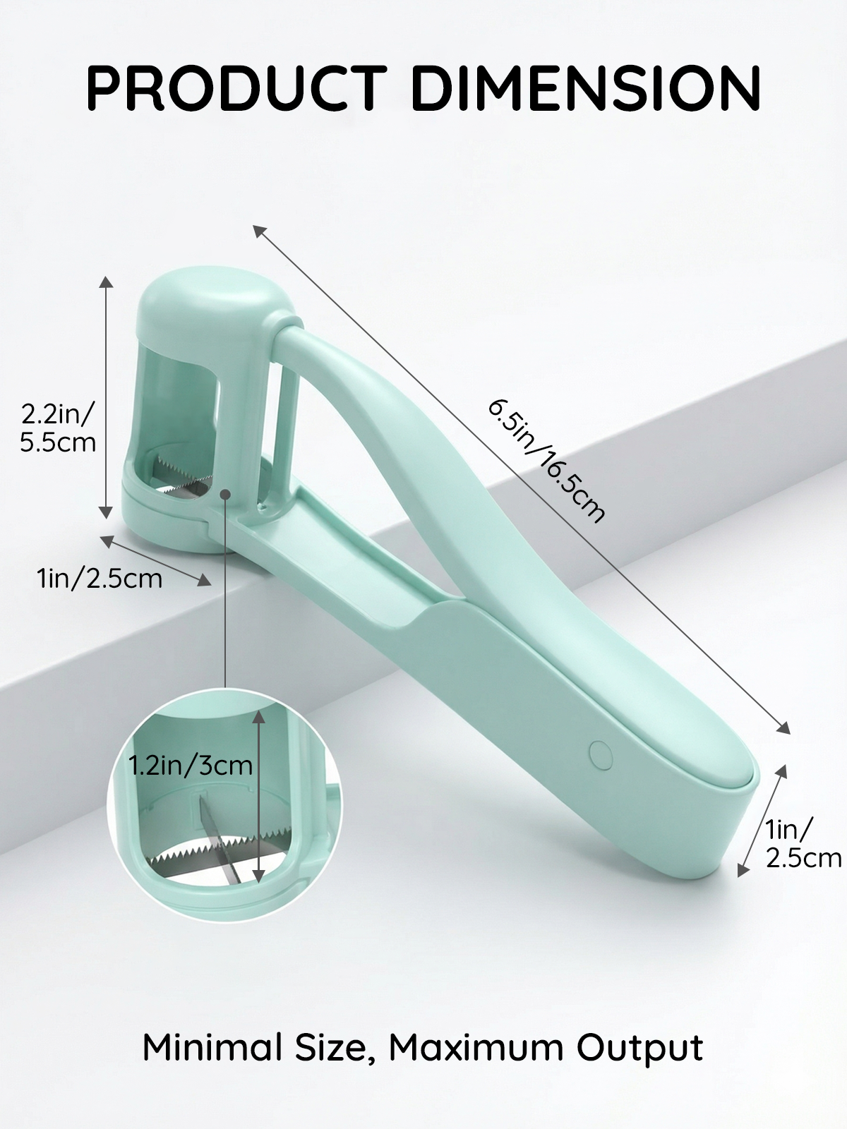 Homnoble Grape Cutter for Toddlers & Baby - Stainless Steel Grape & Cherry Tomato Slicer for Kids Lunch Box - Portable Small Fruit Quarterer Tool, Prep for Salad & Healthy Snacks